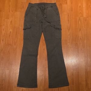 American Eagle 2000s Gray Cargo Flare Pants